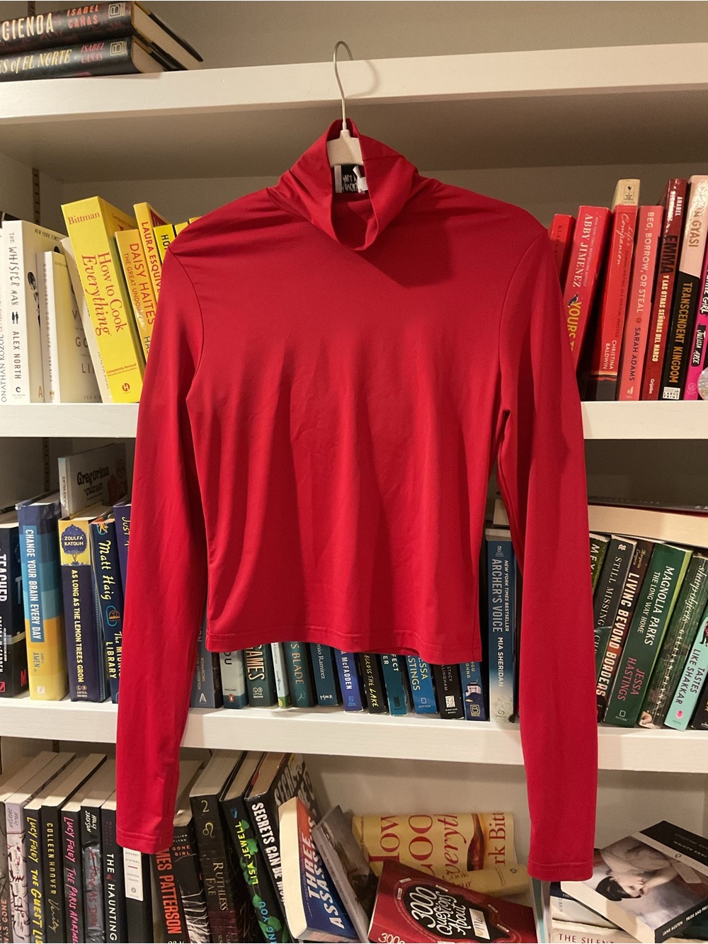 Princess Polly Red Long-Sleeve Turtleneck Top